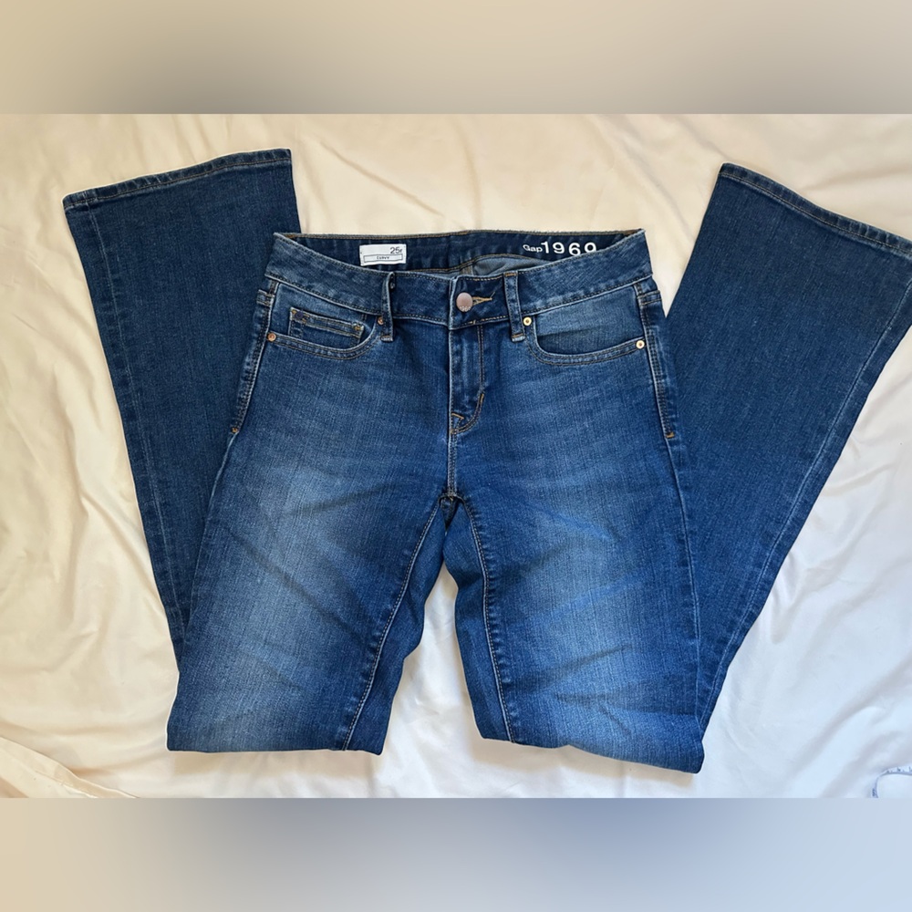 GAP Blue Flare Wide Leg Denim Jeans